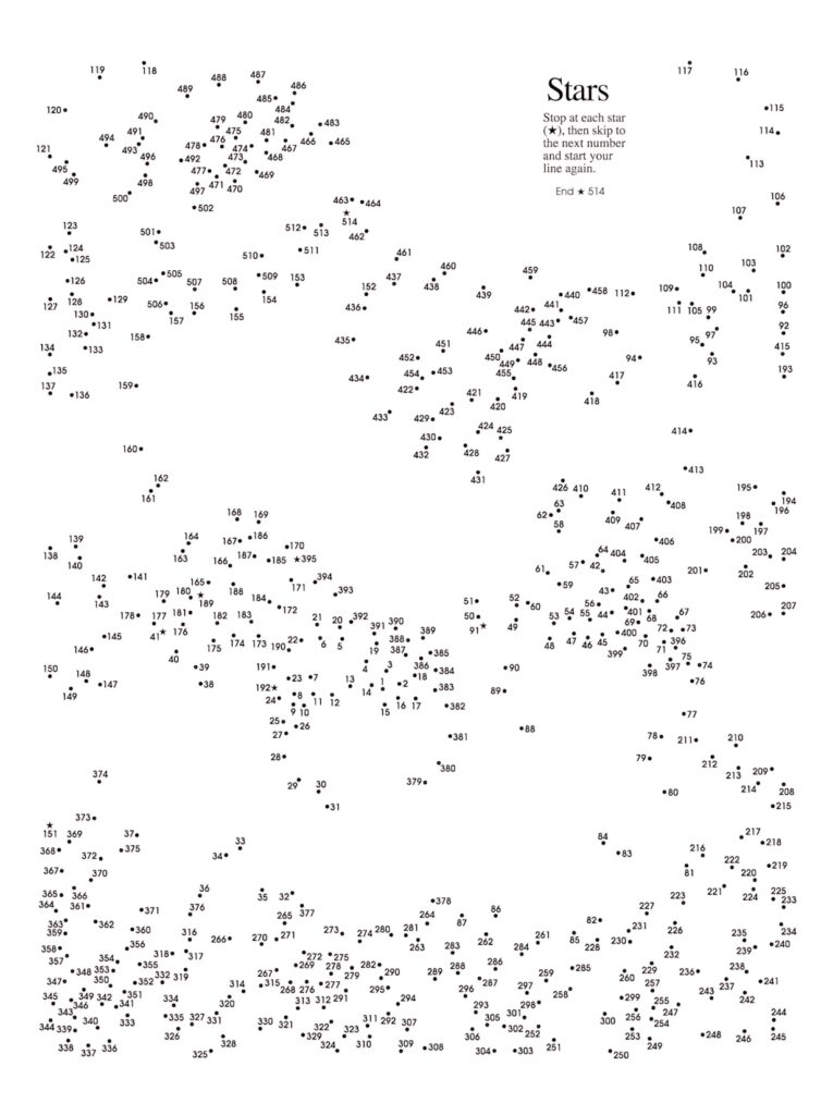 Connect the Dots coloring pages for Adults
