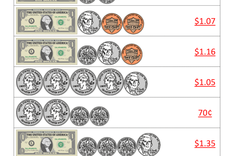 Counting Money Worksheets 2nd Grade