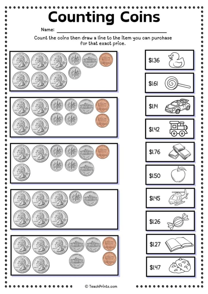 Counting Money Worksheets – Money Worksheets For Students – MRDHN