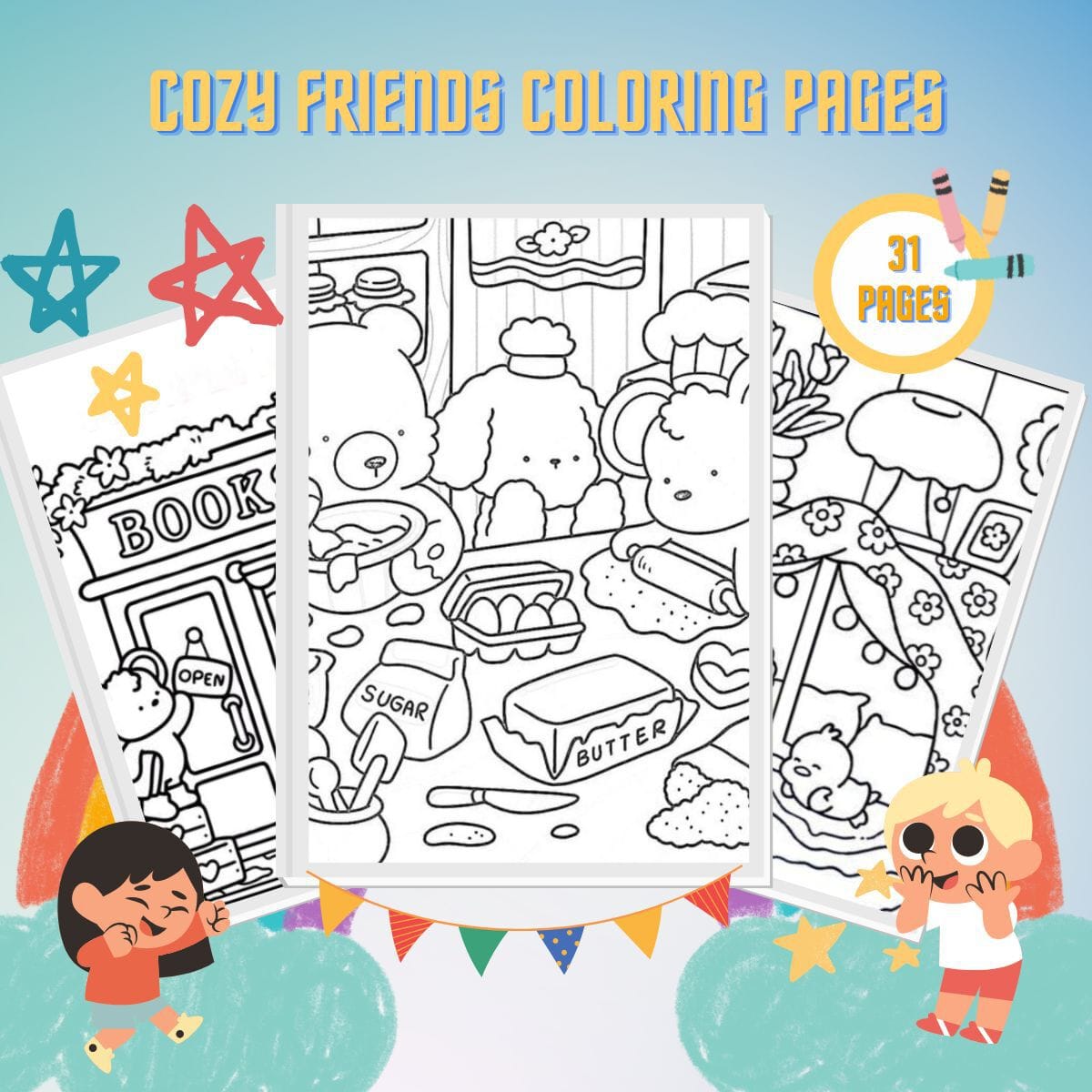 Cozy Friends Coloring Pages Free - 31 Cozy Friends Coloring Pages | Free PDF Printable