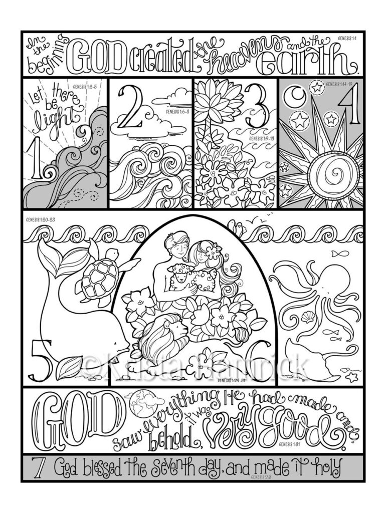 Creation Coloring Pages Free Printable