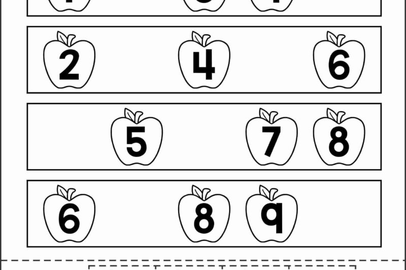 Cut And Paste Kindergarten Math Worksheets