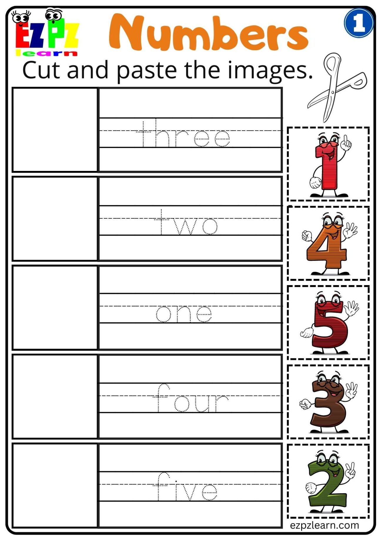 Cut And Paste Number Worksheets - 15 Best Images Of Cut And Paste Numbers 1 20 Worksheet Cut And Paste