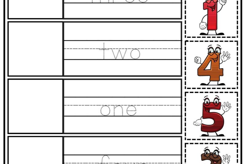 Cut And Paste Number Worksheets