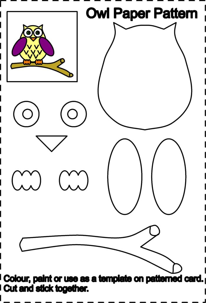 Cut Out Free Printable Craft Templates - Cut Out Free Printable Owl Template