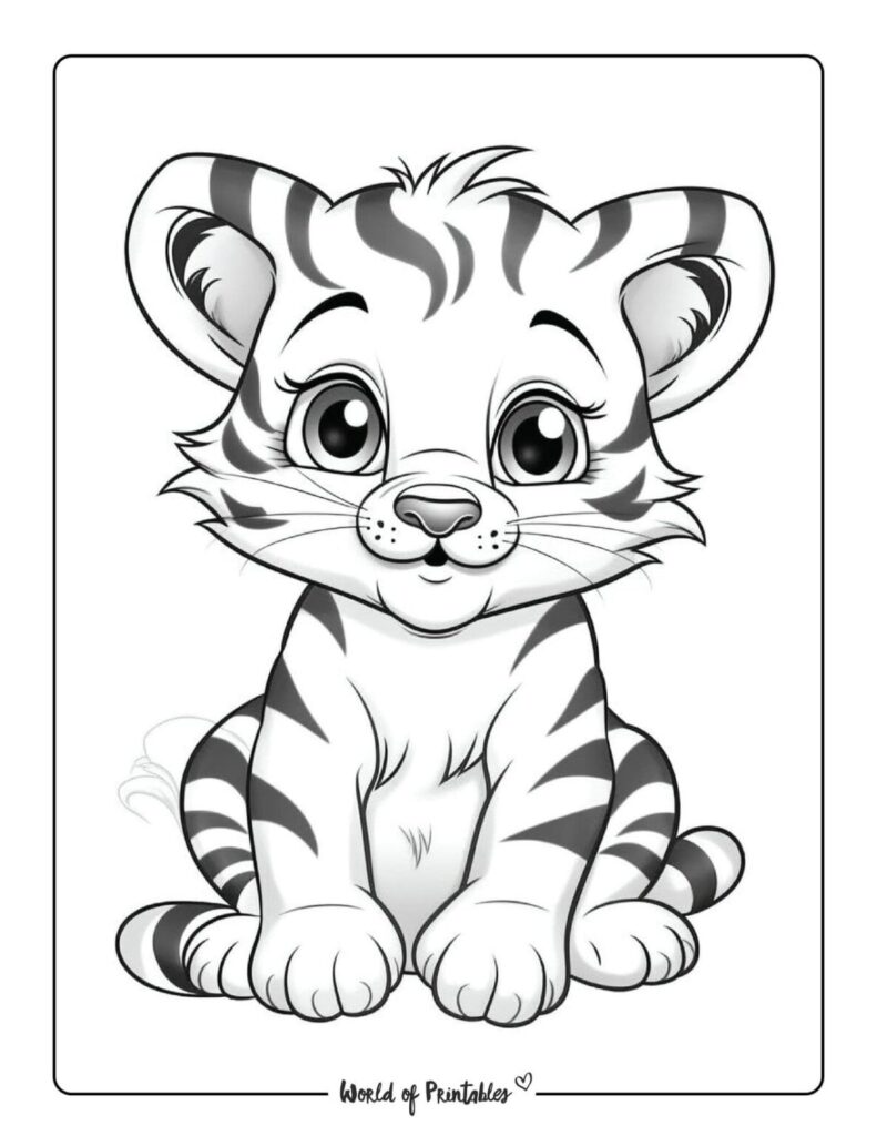 Cute Animal Coloring Pages - World of Printables