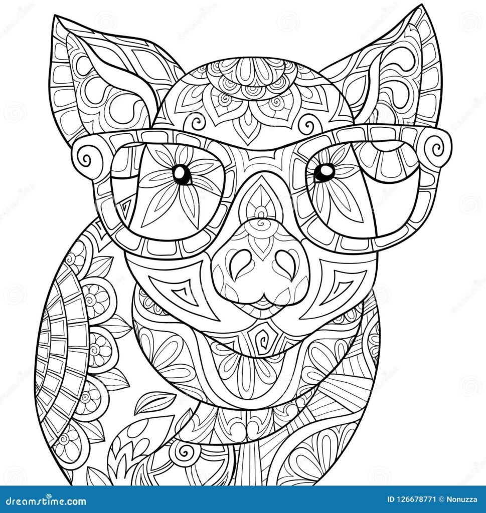 Cute Animal Colouring Pages For Adults