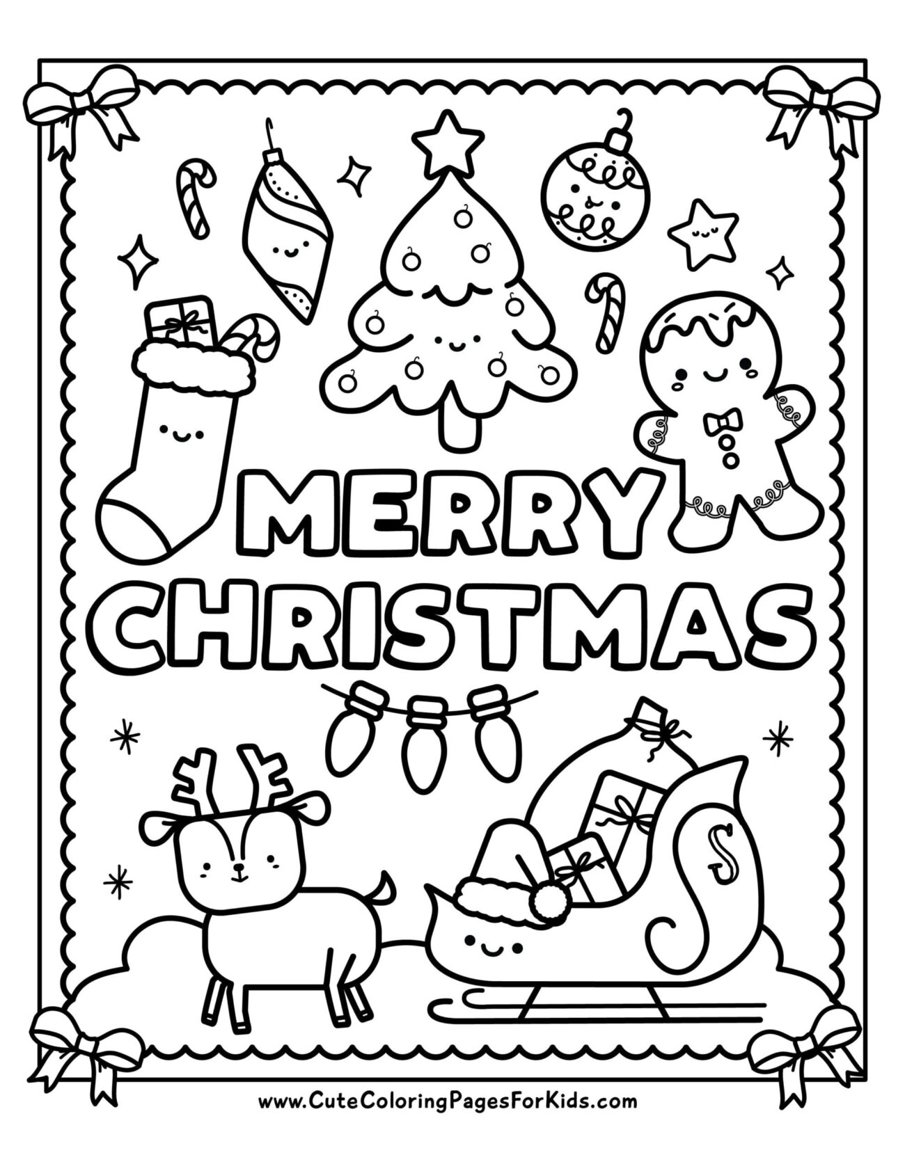 Cute Christmas Coloring Page Free - Christmas Coloring Pages: 25 Cute, Free Printable Downloads - Cute ...