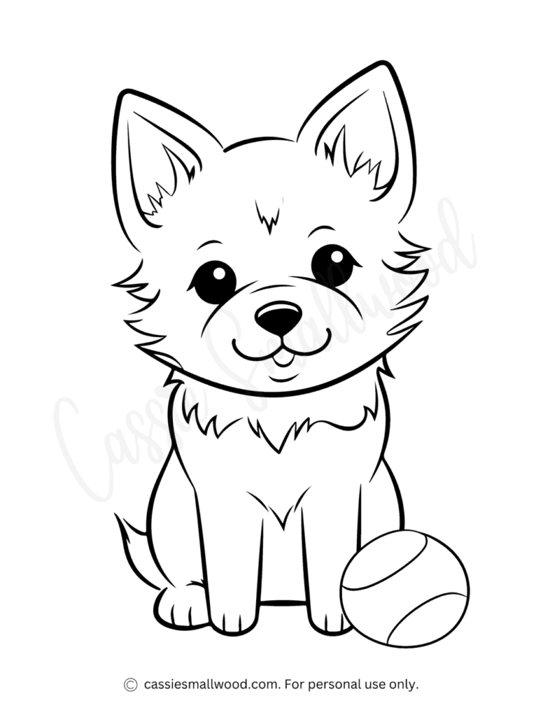 Cute Dog Coloring Pages Simple