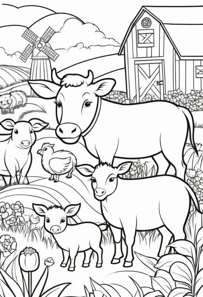Cute Farm Animals Coloring Pages – Color My Pages Cute Farm Animals Coloring Pages – Color My Pages