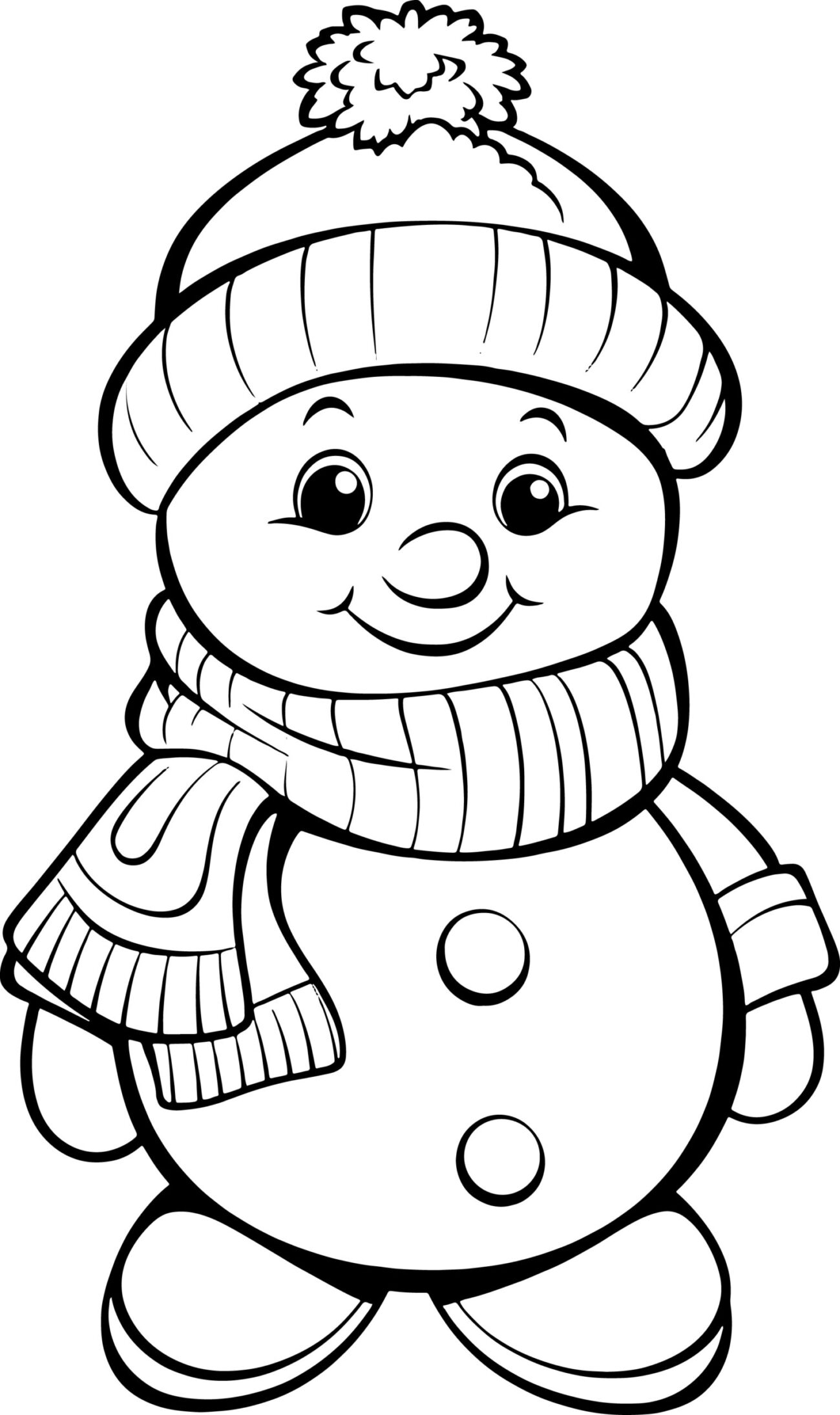Cute Simple Christmas Coloring Pages - Fun & Easy Christmas Color Pages for Kids - Free!