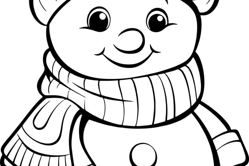 Cute Simple Christmas Coloring Pages