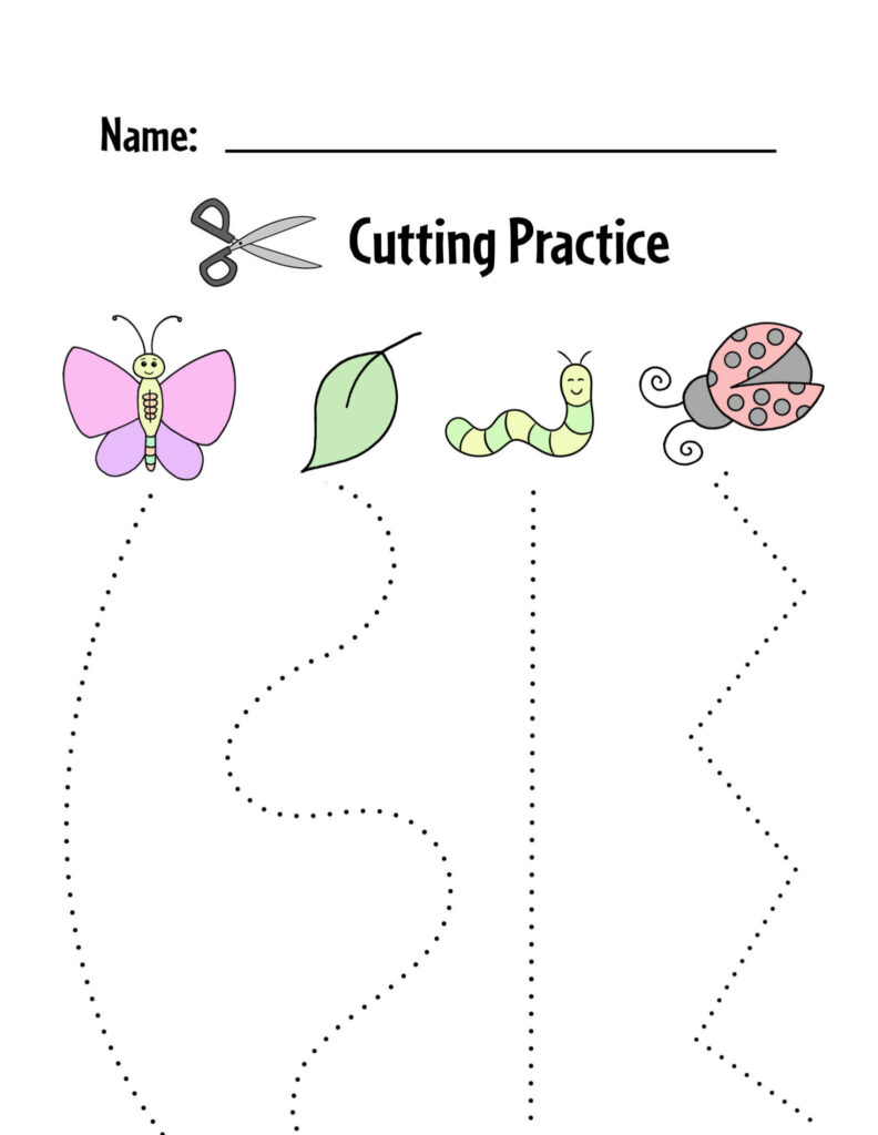 Cutting Worksheet For Preschoolers Printable - Free Printable Cutting Worksheets For Preschool — Kids Learning Worksheets