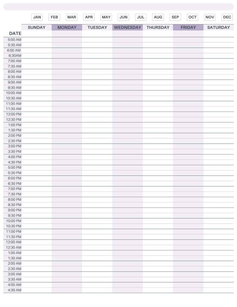 Daily Weekly Planner Printable