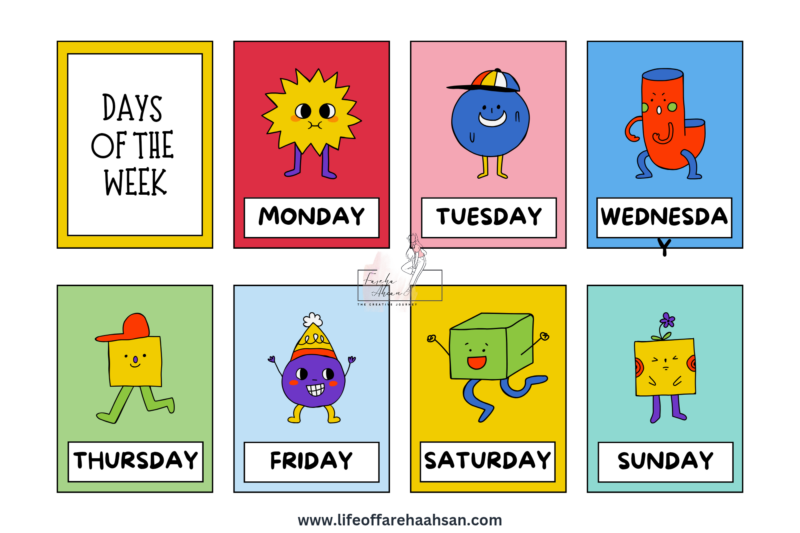 Days Of The Week Kindergarten