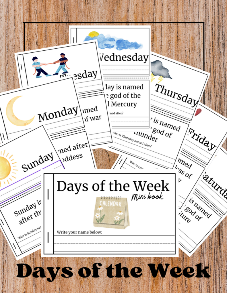 Days of the Week Mini Book