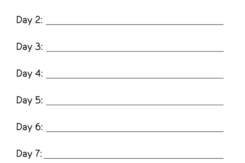 Days Of The Week Worksheets Free