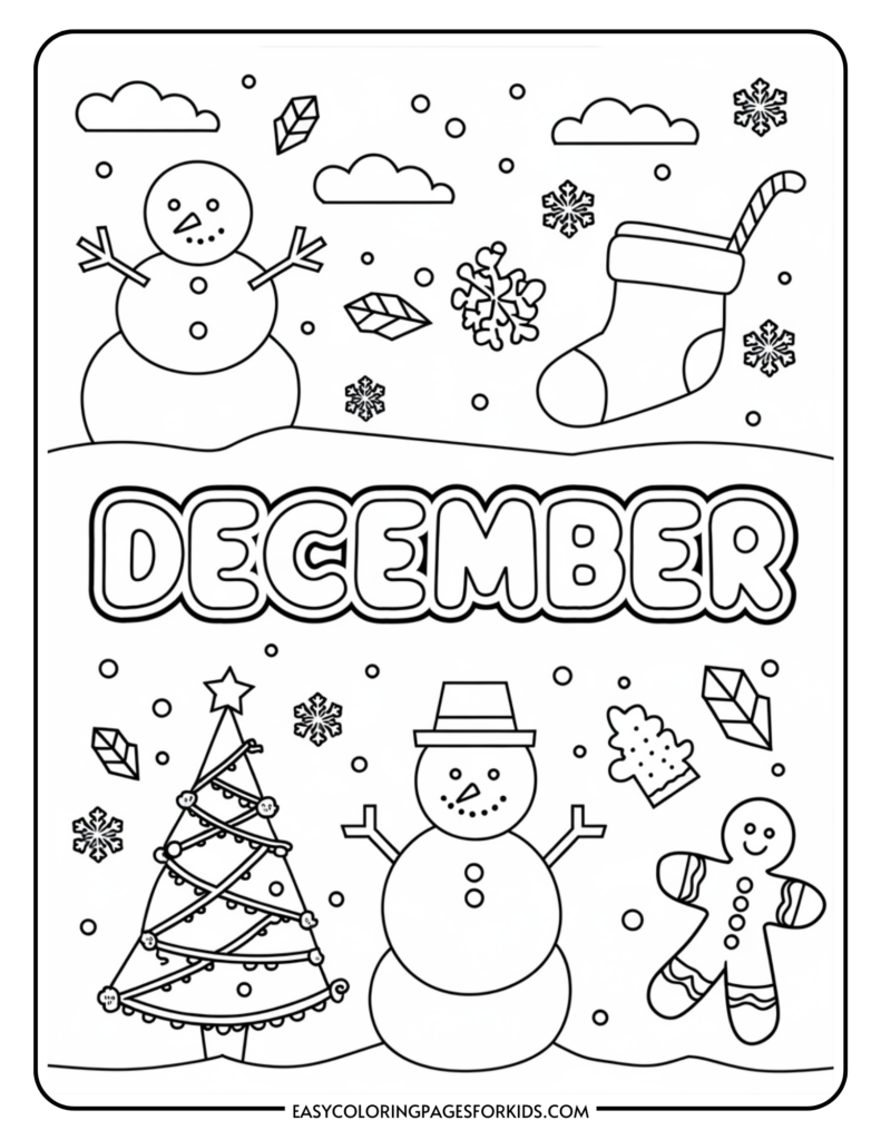 December Coloring Pages Free Printable – December Coloring Pages for Kids (7 Free Printable Pages) – Easy … December Coloring Pages Free Printable - December Coloring Pages for Kids (7 Free Printable Pages) - Easy ...