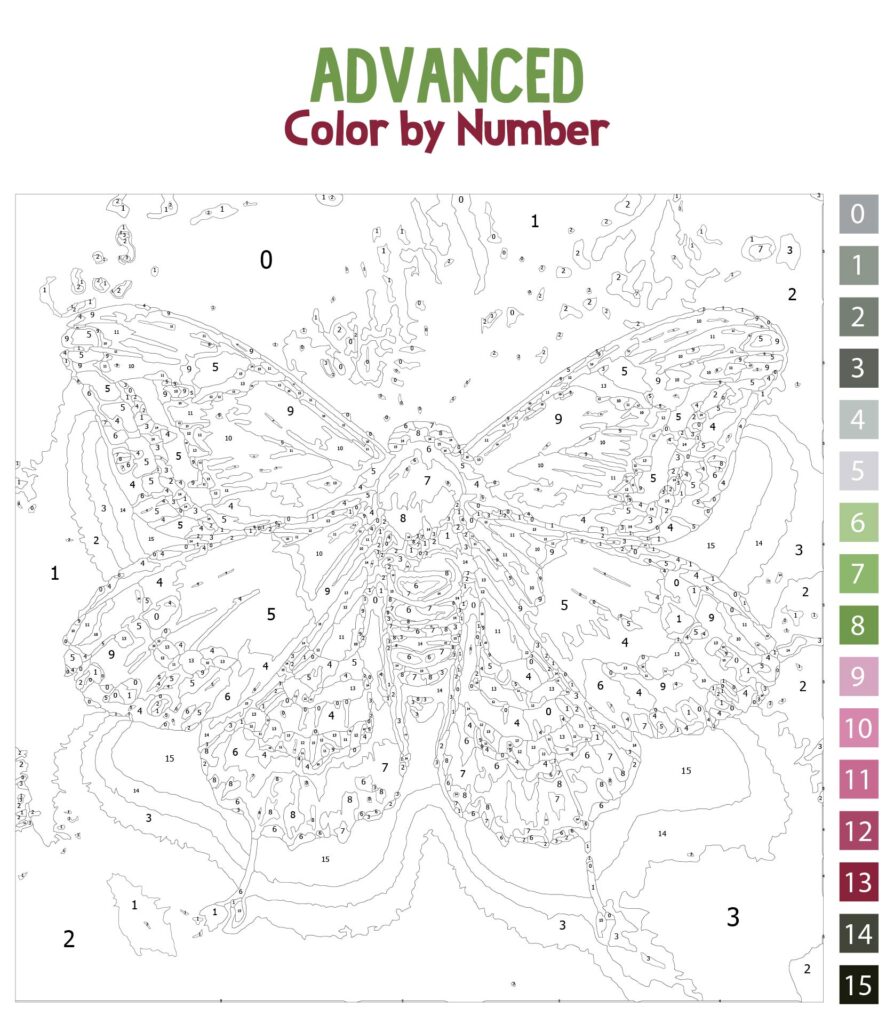 Detailed Color By Number Printables - Advanced Color By Number - 20 Free PDF Printables | Printablee