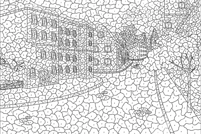 Difficult Color By Number Coloring Pages