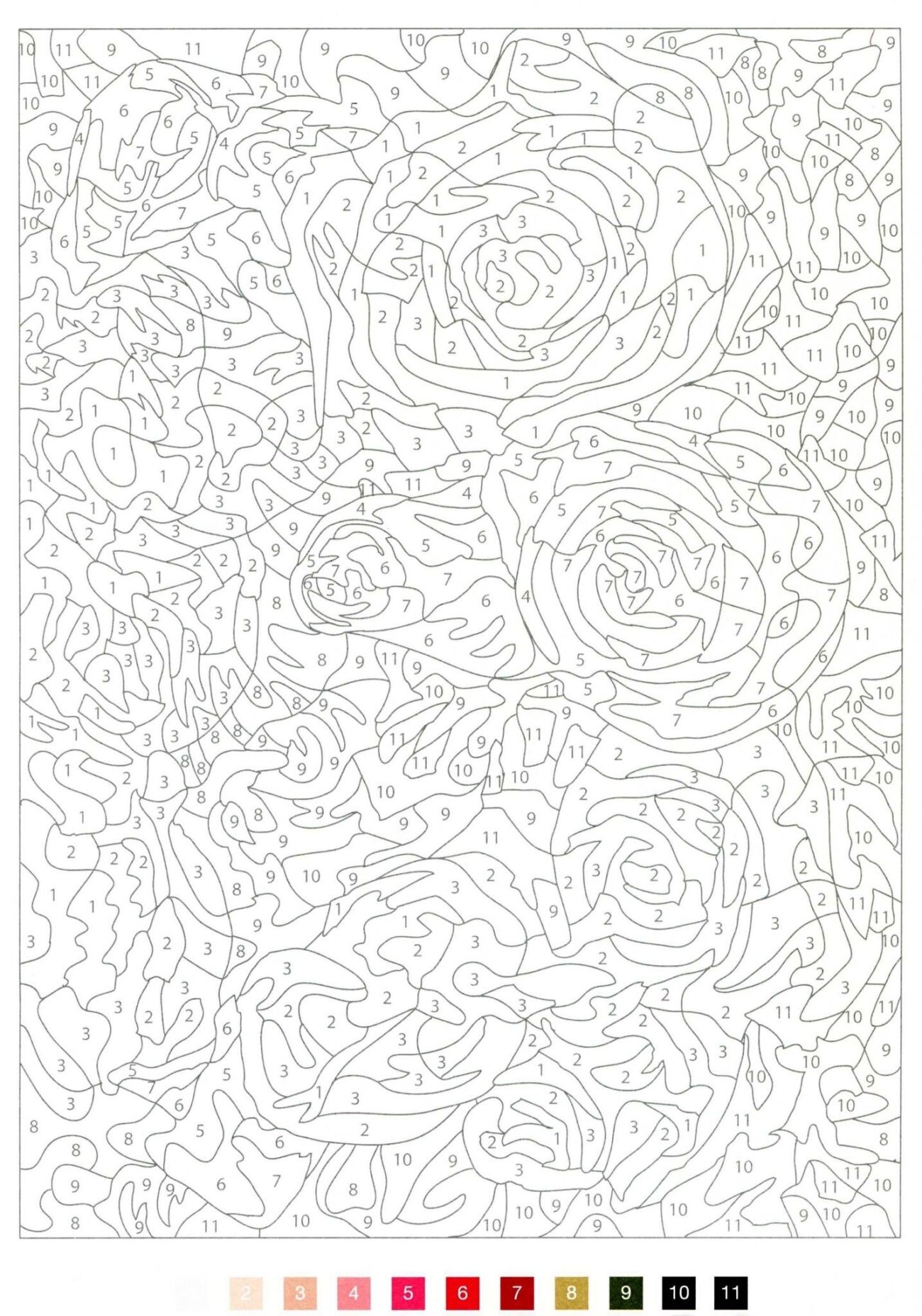Difficult Mystery Color By Number Printable - Mystery Color by Number