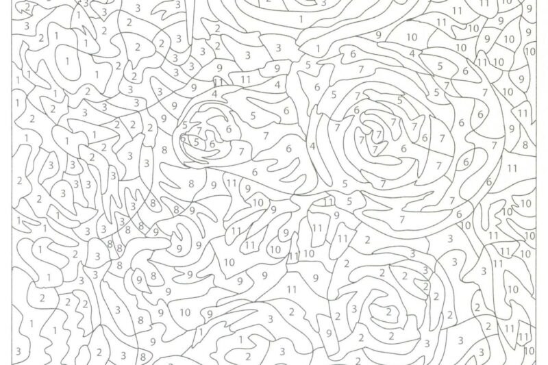 Difficult Mystery Color By Number Printable