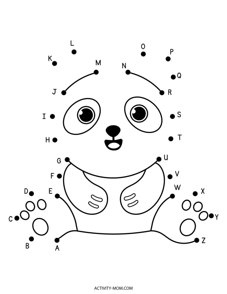 Free Printable Dot To To Dot Worksheets Featuring an Adorable Panda Engaging free printable Dot To To Dot Worksheets with a cute panda design for kids