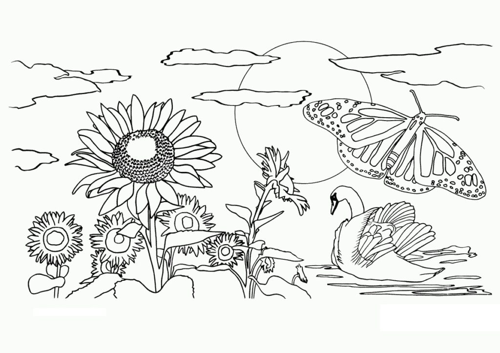 Download and print Printable Nature Coloring Pages (Free PDF)