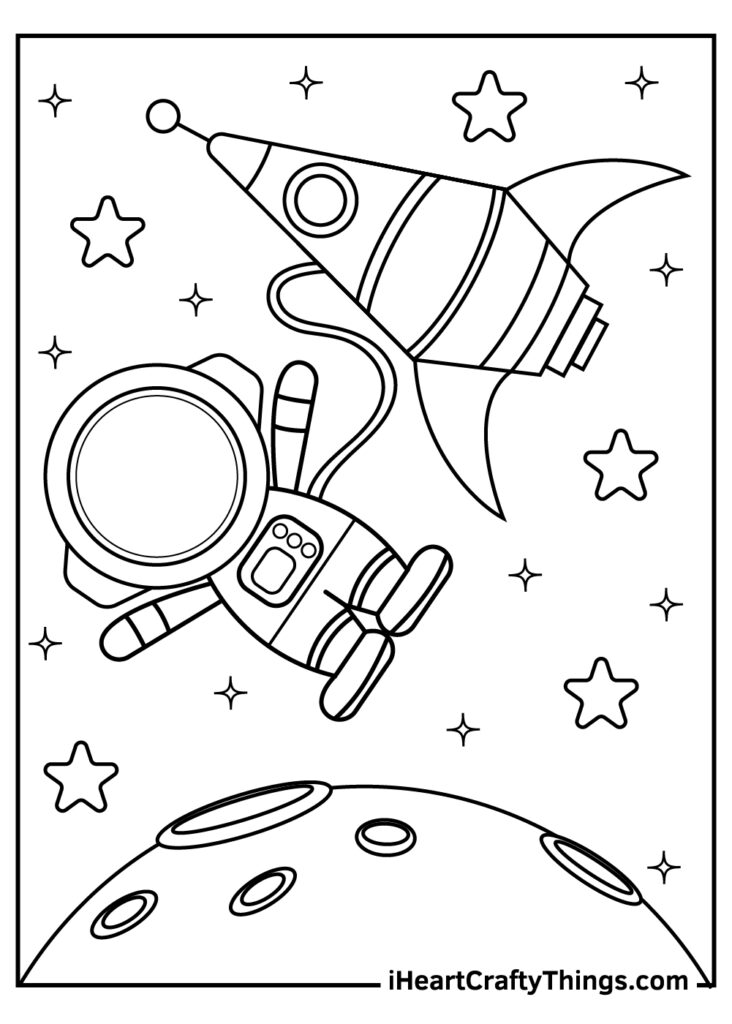 Download and print Space Coloring Pages For Kids Printable (Free PDF) Download and print Space Coloring Pages For Kids Printable (Free PDF)