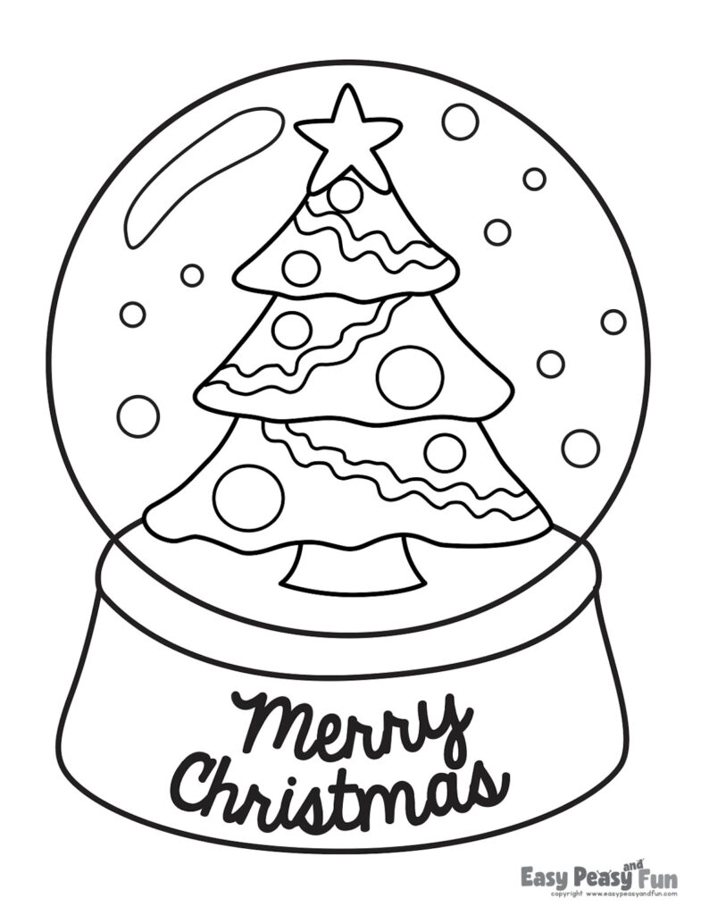 Easy Christmas Coloring Pages