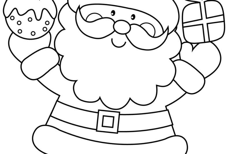Easy Christmas Pictures To Color