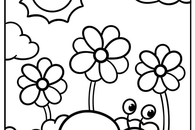 Easy Coloring Pages For Kindergarten