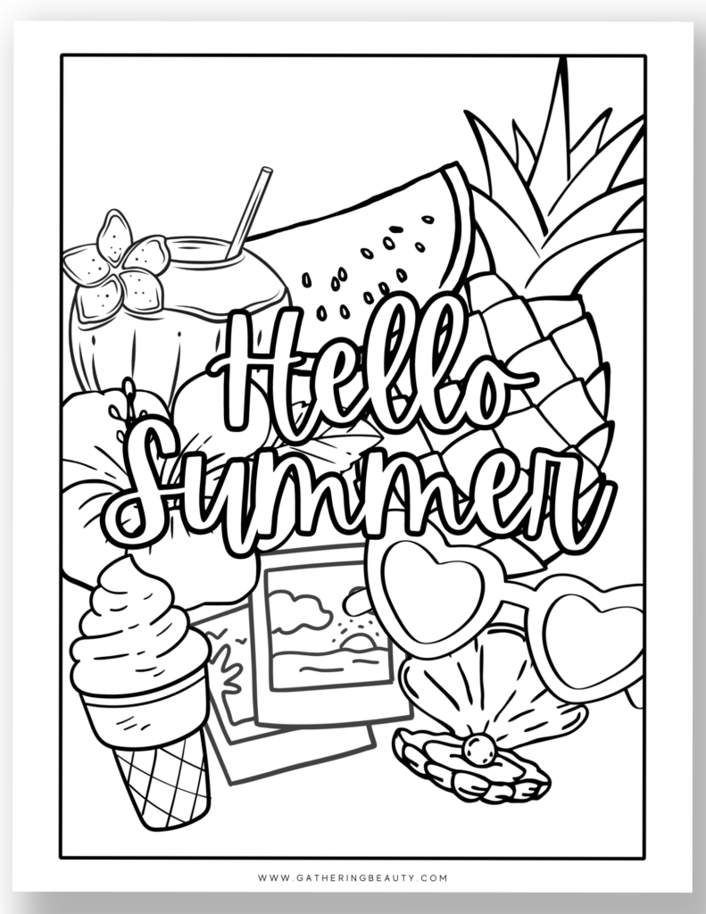 Easy Summer Coloring Pages For Adults Free Summer Coloring Pages For Easy Summer Coloring Pages For Adults Free Summer Coloring Pages For