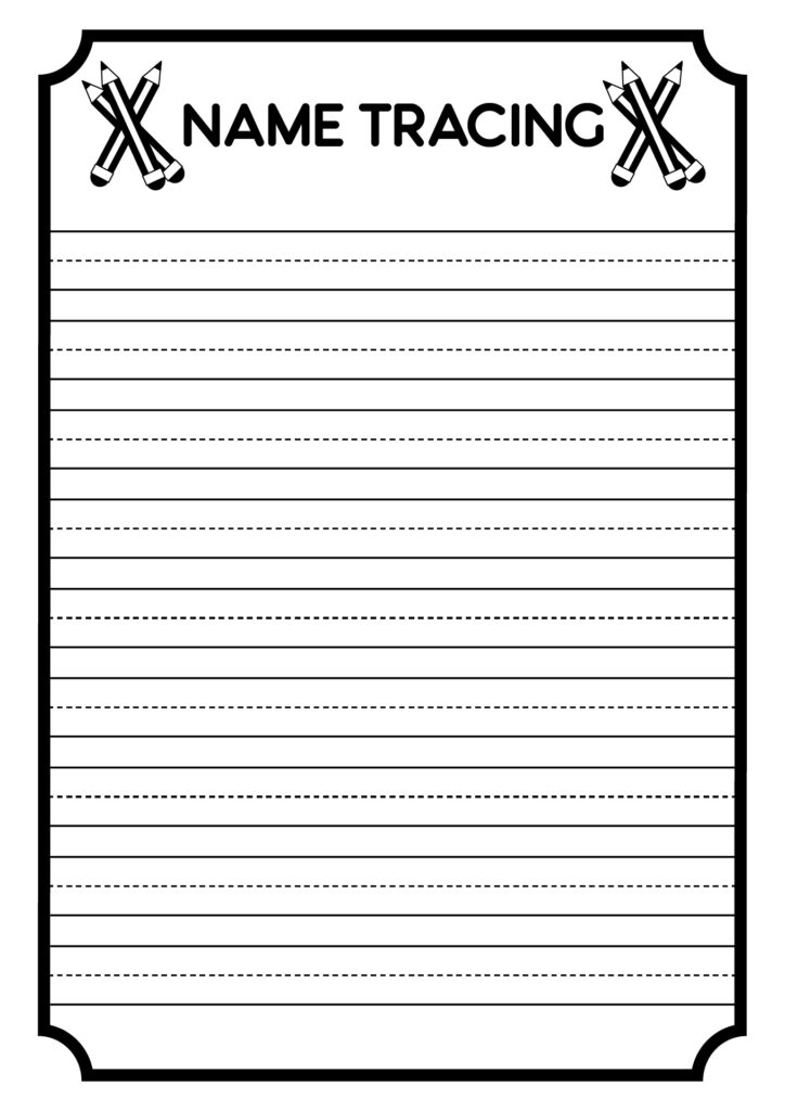 Free printable Editable Name Tracing Worksheets Free with blank lines for tracing names