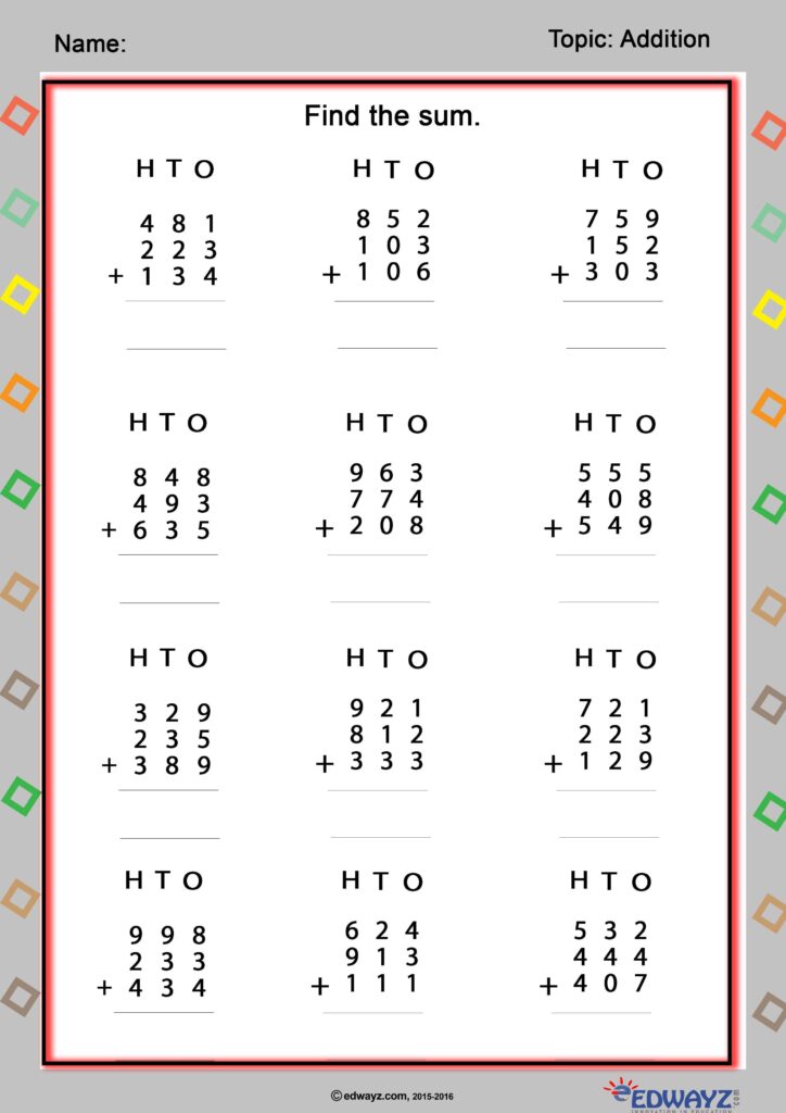 Edwayz Class 3 - Math | math, math worksheets, class 3 maths