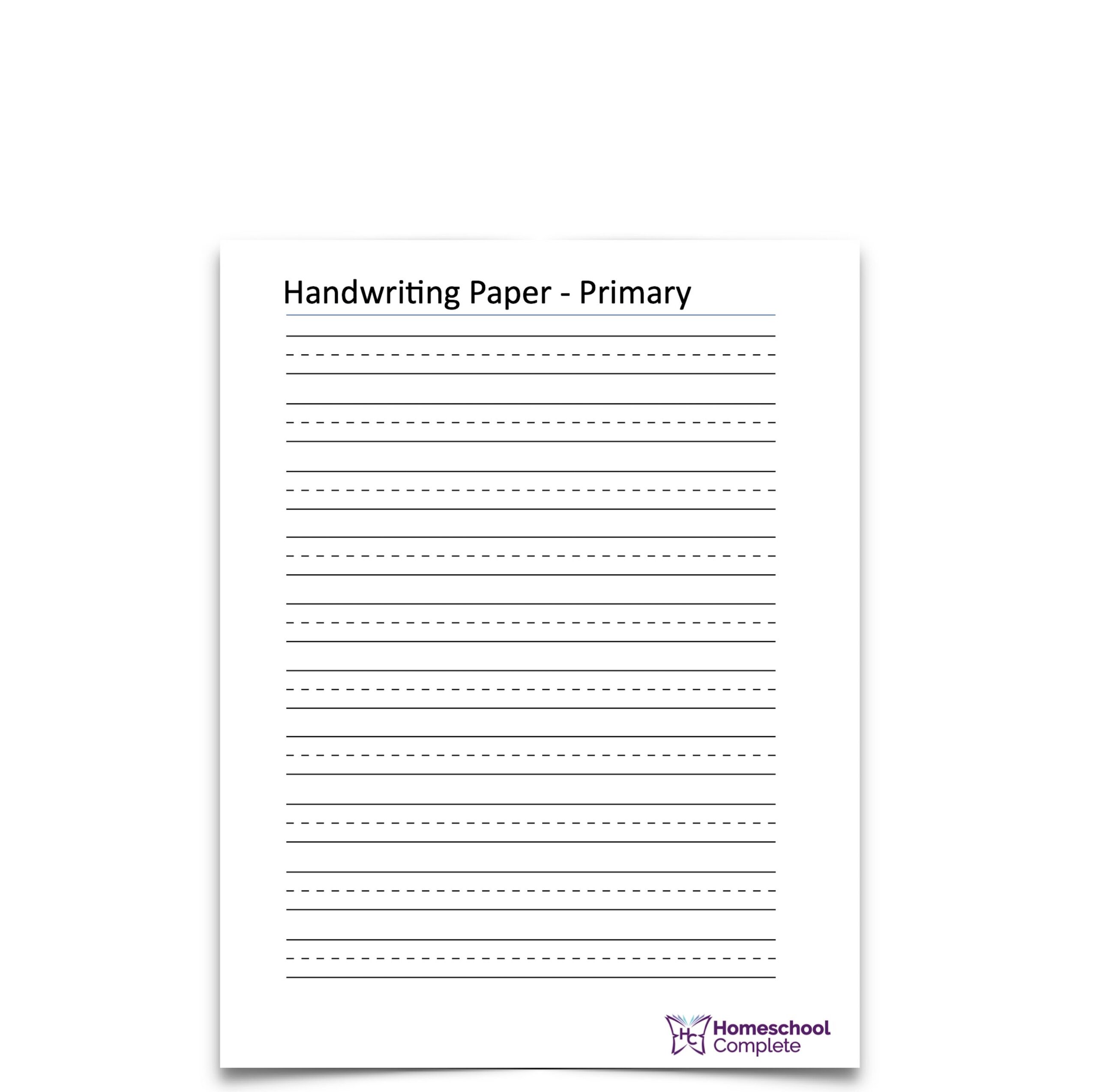 Free printable Elementary Paper With Lines For Writing designed for primary students