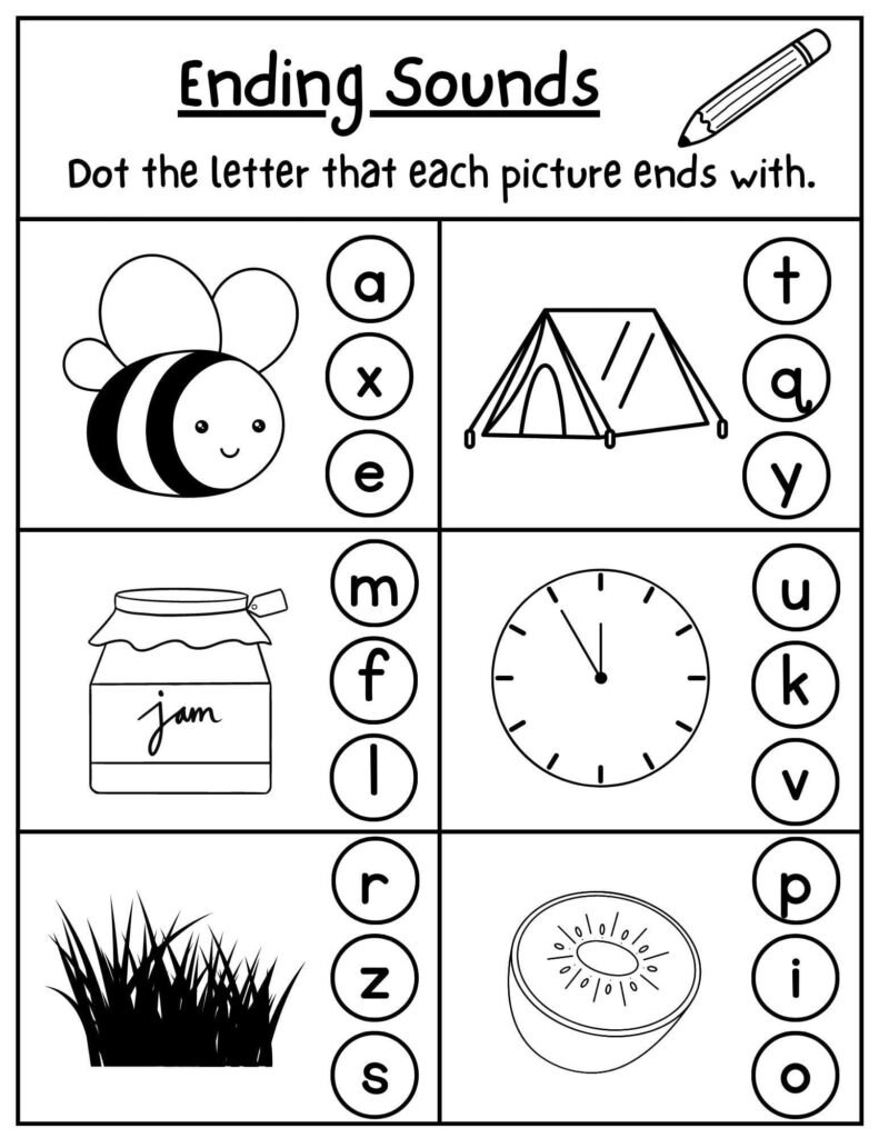 Ending Sounds Worksheets – Free Image & PDF Printables Ending Sounds Worksheets - Free Image & PDF Printables