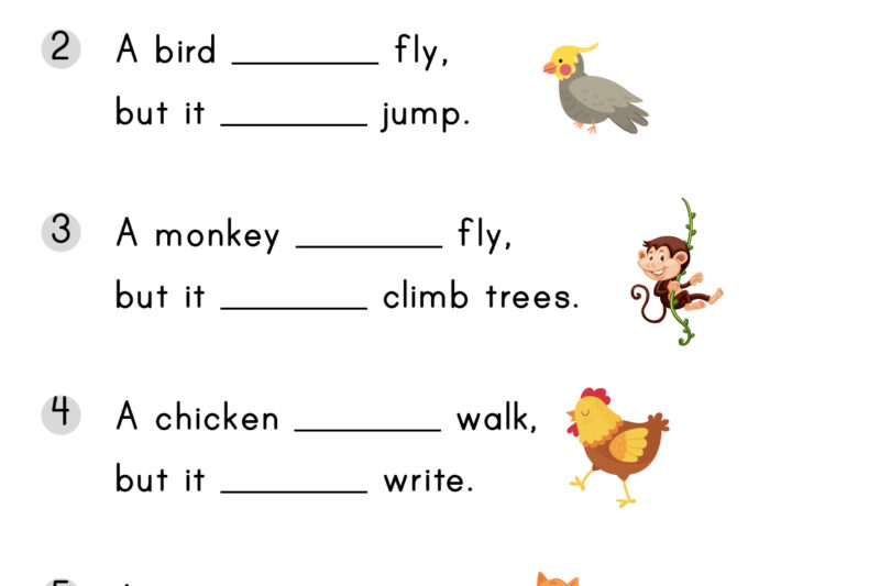 English Worksheet For Class 1