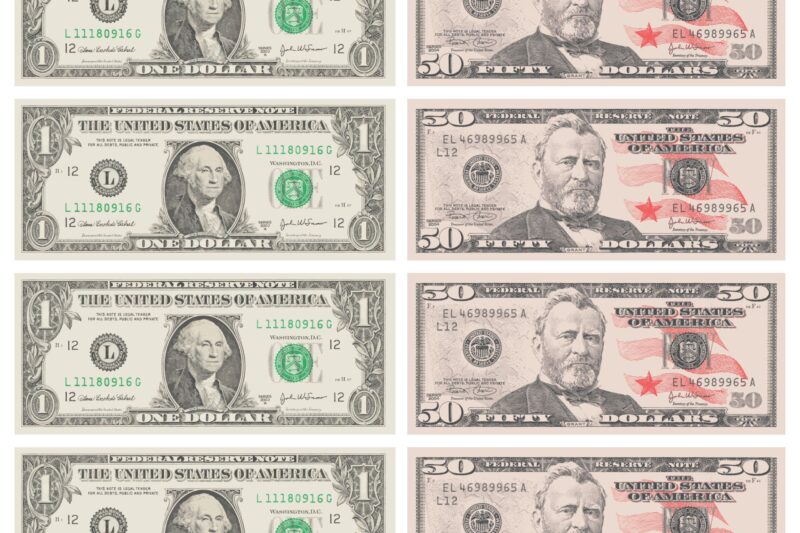 Fake 1 Dollar Bill Printable