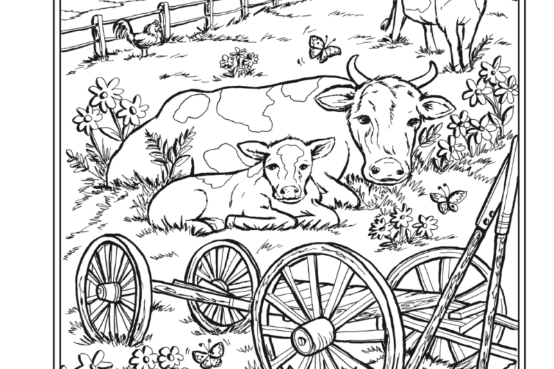 Farm Coloring Pages For Adults