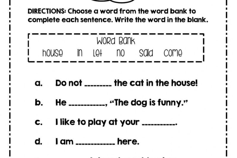 Fill In The Blank Template