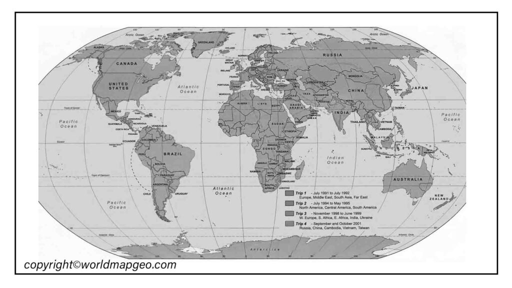 Fill In World Map Printable
