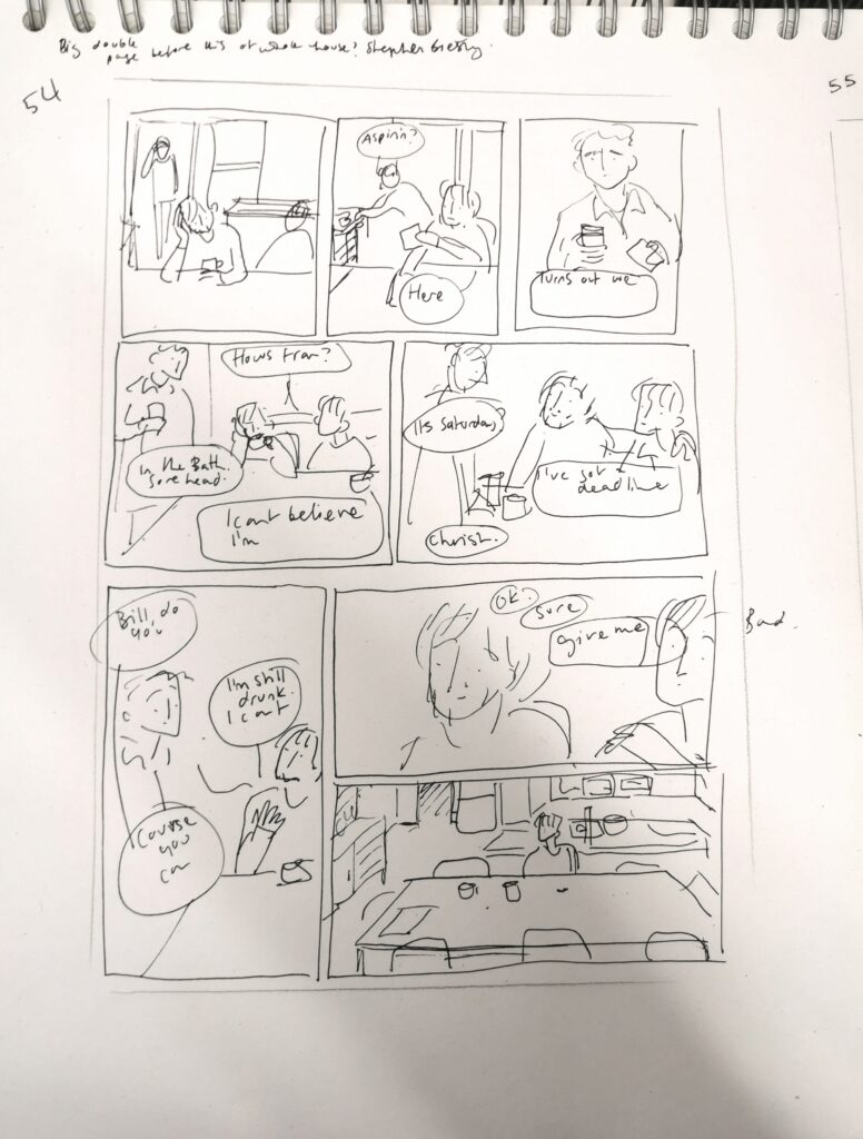 Free printable sketch template titled 'Finish The Drawing It's Not A' with blank comic panels