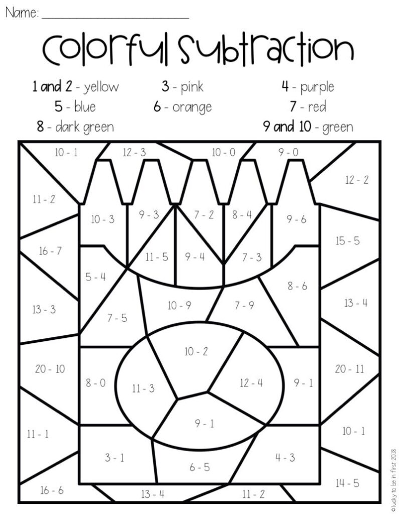 First Grade Coloring Sheets Free Printables