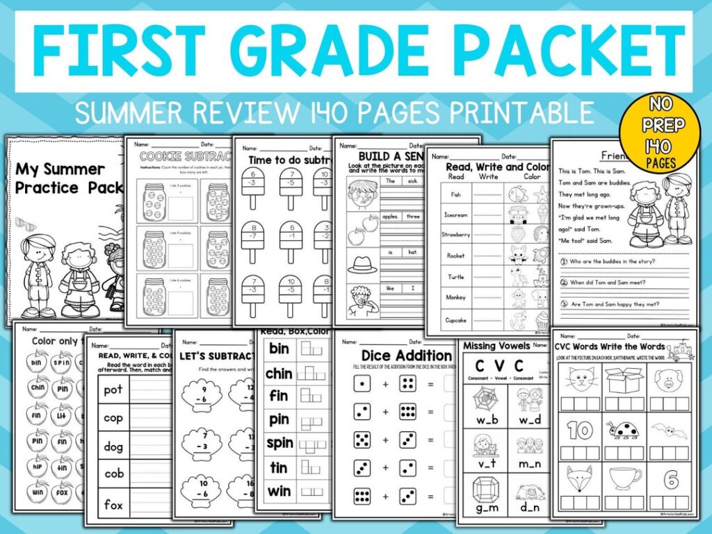 First Grade Summer Review Worksheets Teacher Resources Worksheet Math … First Grade Summer Review Worksheets Teacher Resources Worksheet Math ...