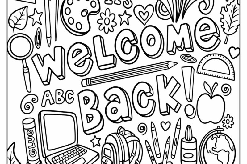First Week Of School Coloring Pages
