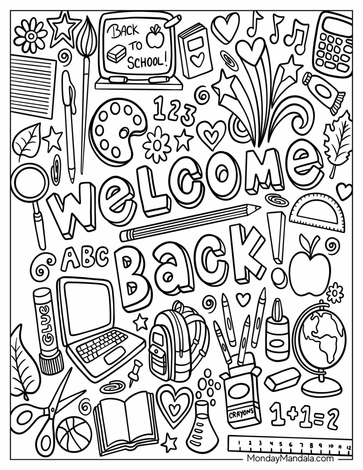 First Week Of School Coloring Pages - First Day Of School Coloring Pages