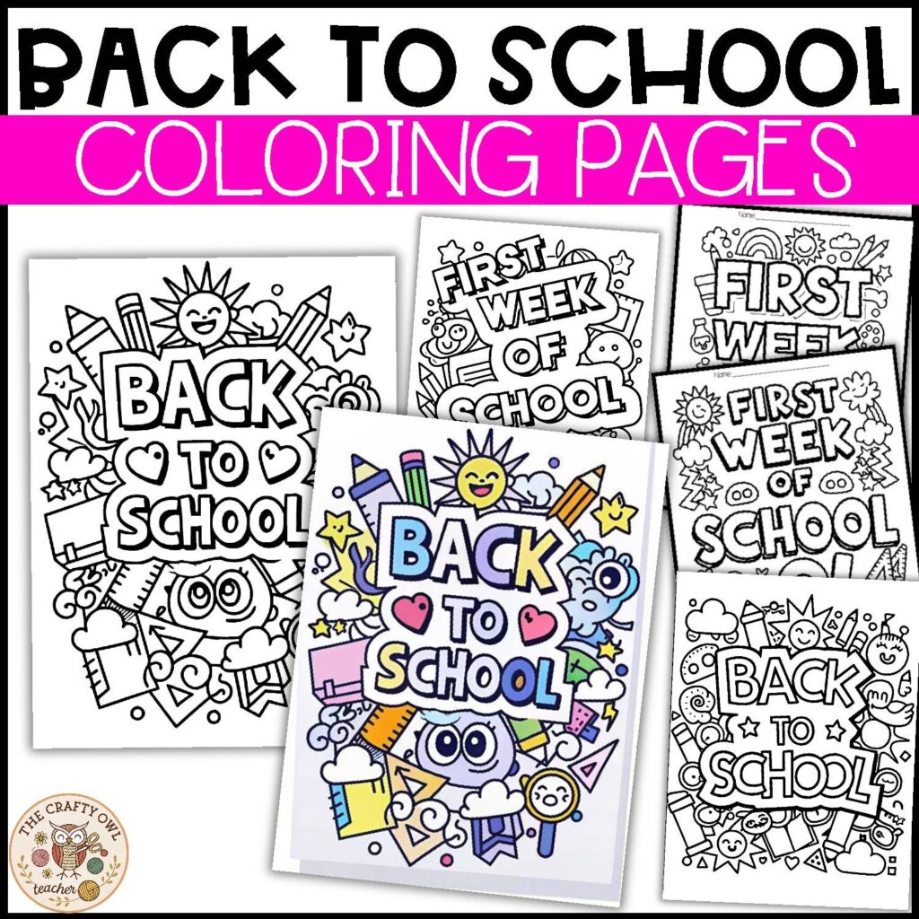 First Week of Second grade Coloring Pages, Back To School Coloring Sheets