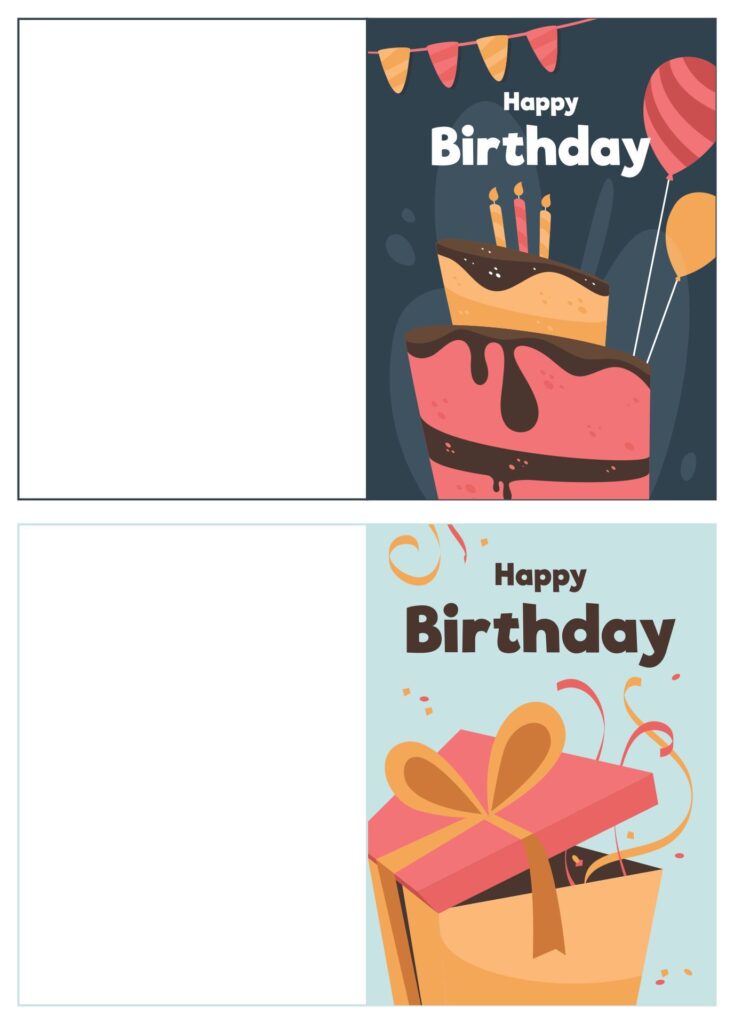 Folding birthday cards 10 free pdf printables – Artofit