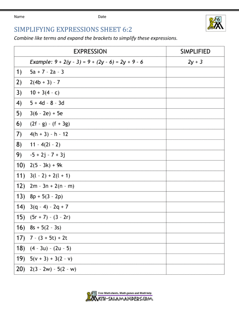 Free 6th Grade Math Algebra Worksheets Patterns And Relationships Unit Free 6th Grade Math Algebra Worksheets Patterns And Relationships Unit